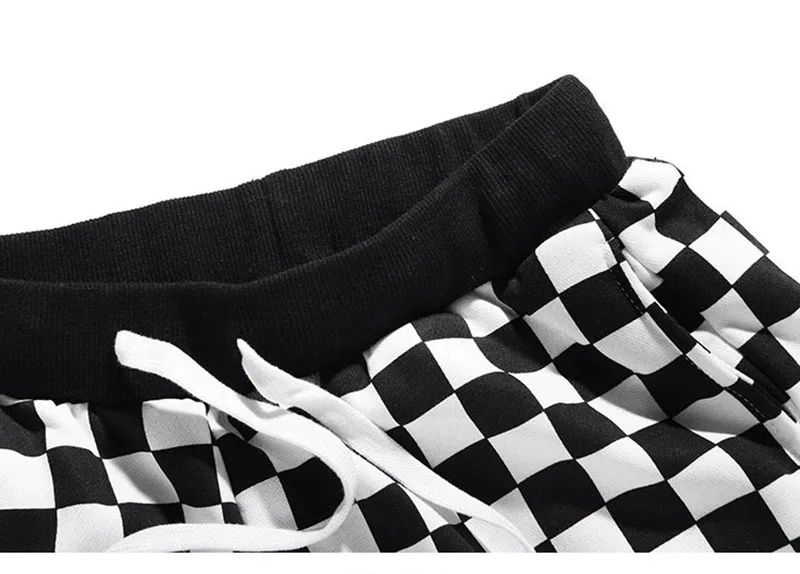 Aolamegs Pants Men Plaid Checkerboard Pants Fleece Thick Trousers Pants Mens Tactical Elastic Waist Fashion Joggers Sweatpants (6)