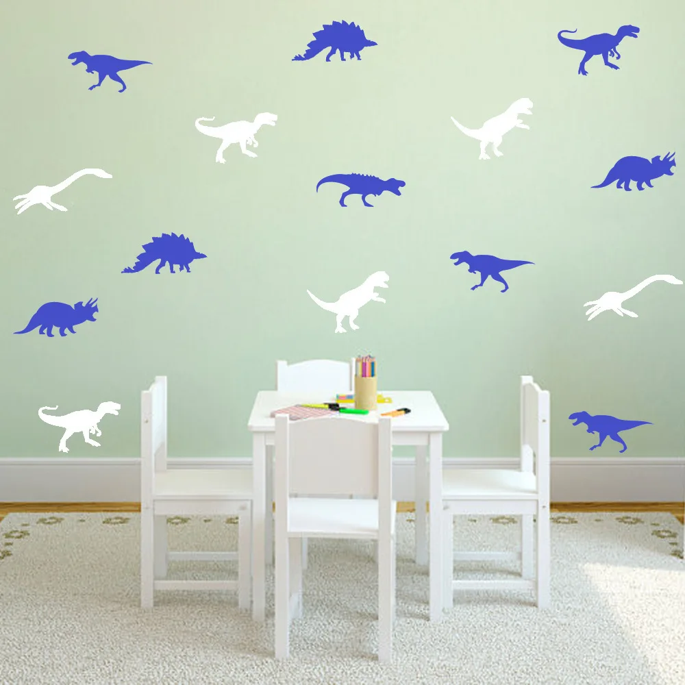Виниловые наклейки на стену с мультяшным животным динозавром, декор для детской комнаты, домашний декор, съемные наклейки на стену C52
