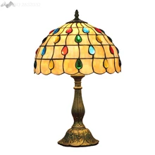 Европейский стиль винтажная Таблица лампа стекло для прикроватной учебы настольная лампа для чтения украшение дома для гостиной спальни