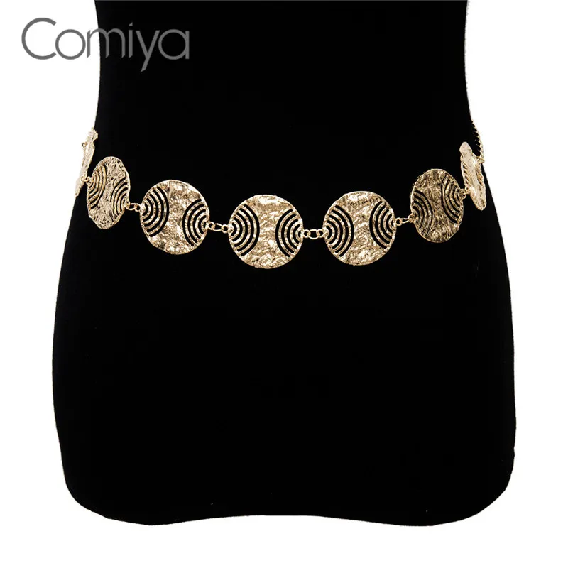 Comiya поясные пояса для женщин золотое серебро цветное звено корейский пояс из цинкового сплава индийские ювелирные изделия для женщин