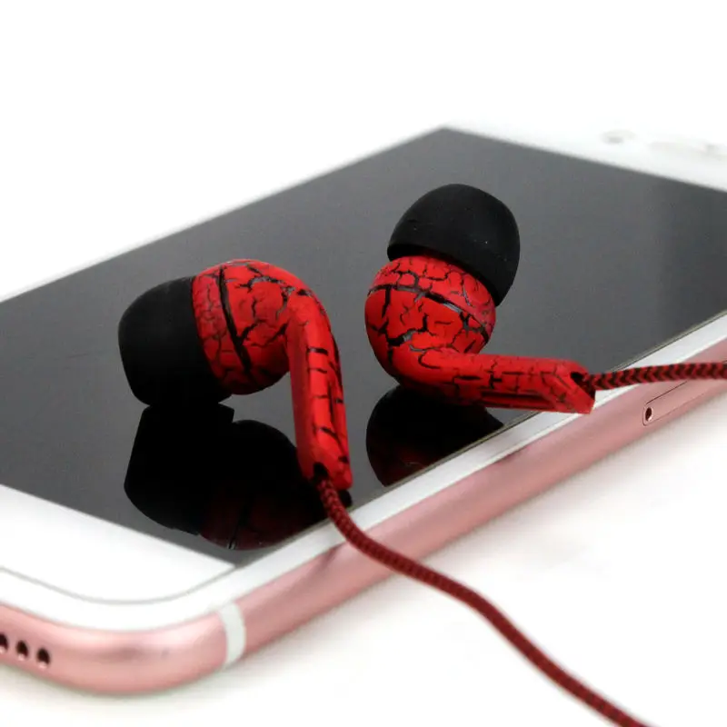 High Quality Stereo Earphones Music Headset 3.5mm with mic Woven Fiber