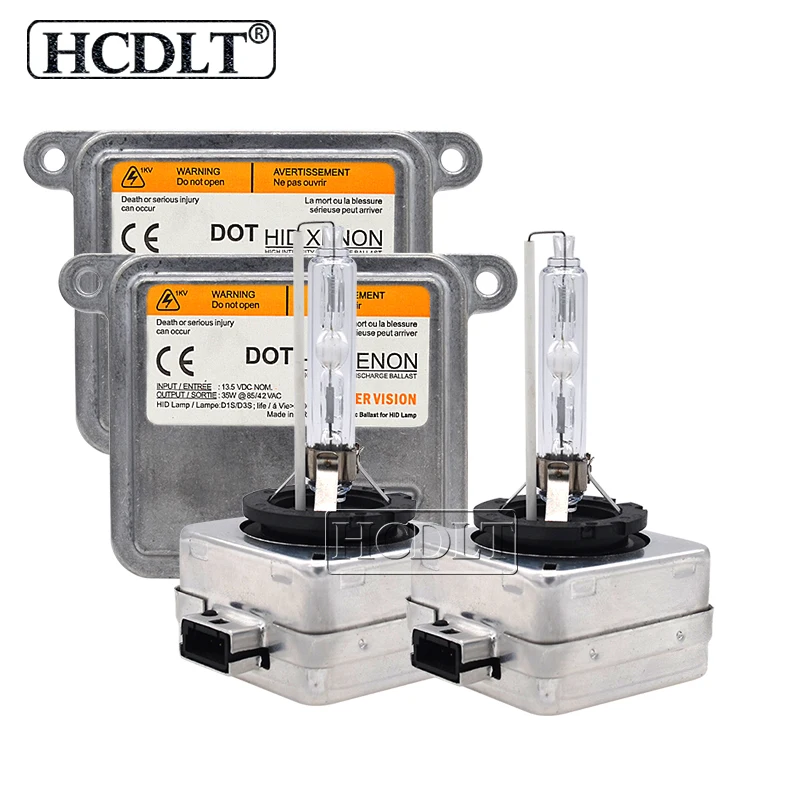 HCDLT Original 55W D1S Xenon HID Kit Car Light 4300K 5000K 6000K 8000K 35W HID Bulb Lamp Xenon D1S D3S D1R D3R HID Ballast Kit (1)