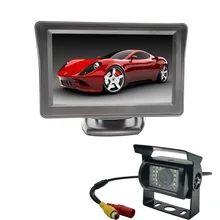4.3 «TFT LCD Автомобильная Камера Заднего вида Монитор Система + Система Помощи При Парковке ПРИВЕЛО Камеры DC 12 ~ 24 В + ЖК-Монитор Заднего Для Грузовик Автобус
