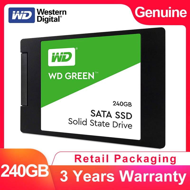 

WESTERN DIGITAL WD GREEN PC SSD 240GB Internal SATA3.0 2.5" Solid State Drive Hard Disk For Laptop NoteBook PC WDS240G2G0A