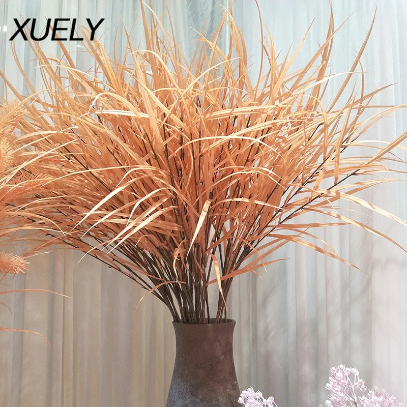 

125cm artificial flowers reeds onion grass autumn color reed grass plant wall DIY wedding decoration home living room decor