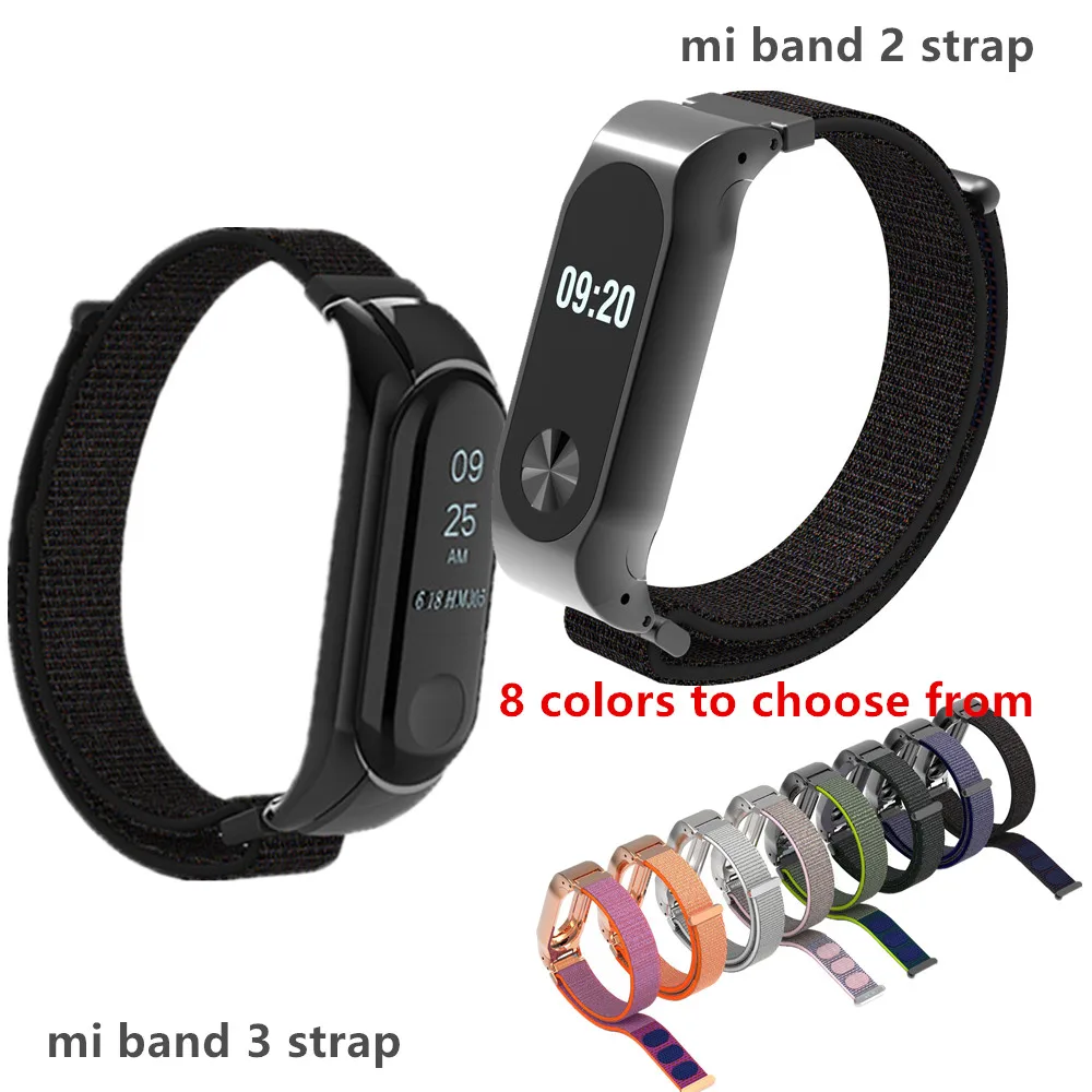 Браслет Mi Band 2 нейлоновый ремешок для Xiaomi 3 плетеный браслет Miband correa часов
