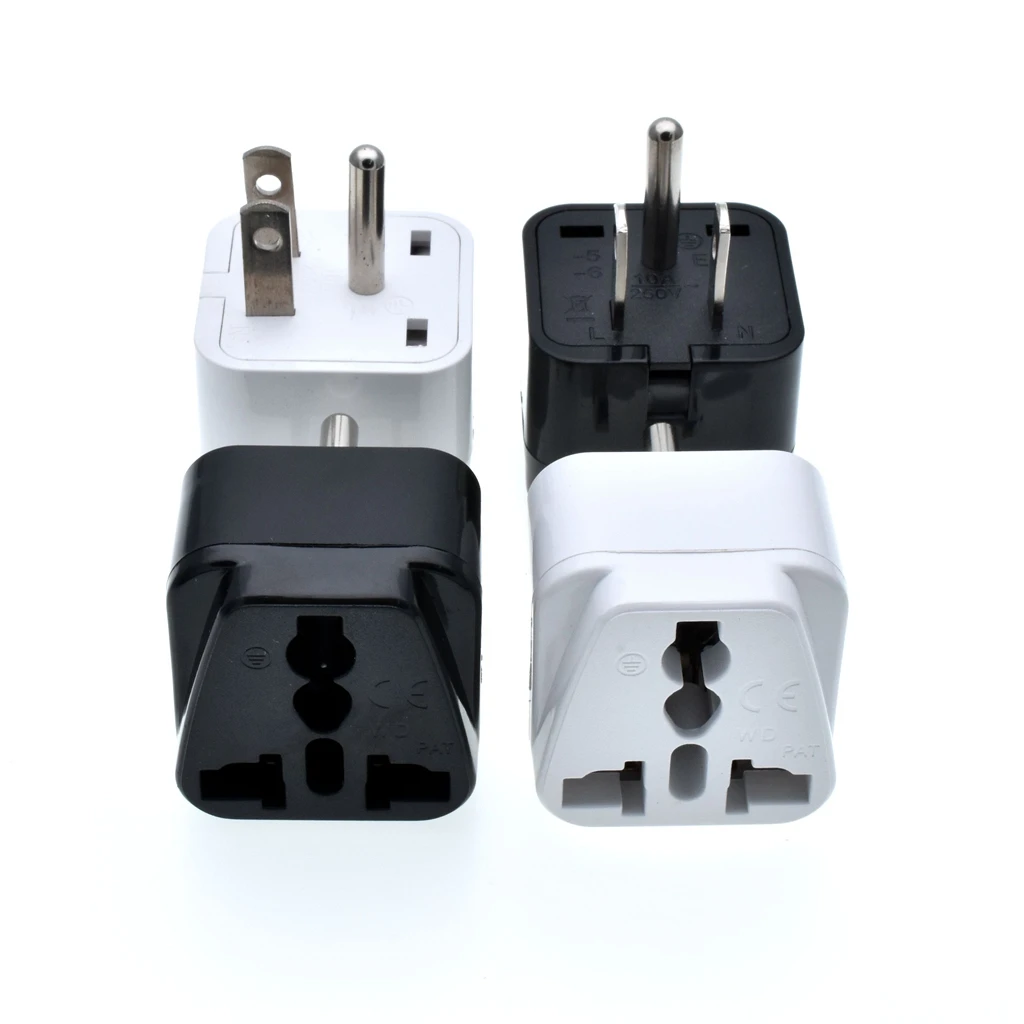 

2016 Universal Type B 3 Pin Grounded AC Plug Travel Adapter Outlet for USA US Japan Thailand, Canada us to eu ac power plug*