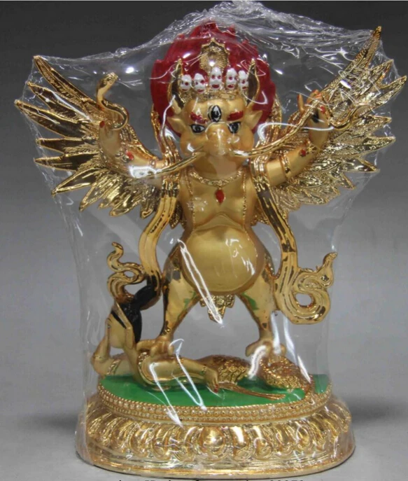 

shitou 001337 Tibet Buddhism Refined Copper Bronze Gild Garuda Bird God Tantric Buddha Statue