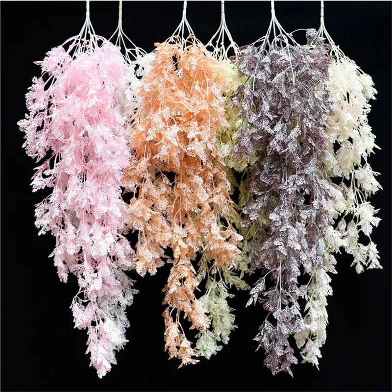 

Fake Encryption Rime Chlorophytum 29.53" Length Simulation Plastic Smoky Grass for Wedding Home Decorative Artificial Plants