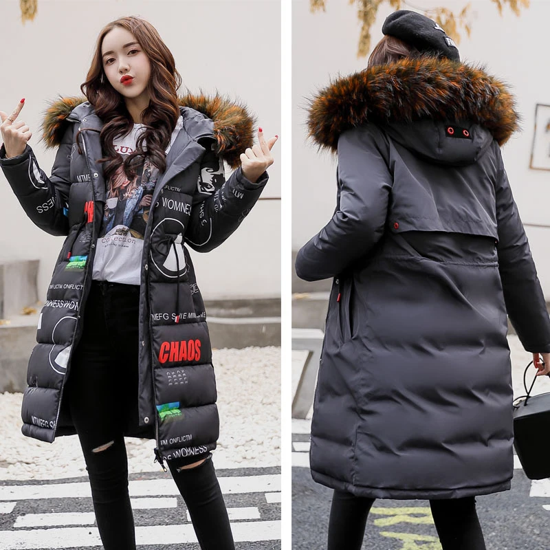 2018 High Quality Warm Thicken Winter Jacket Women Hooded Long Both Two Sides Can be Wear Female Parka Parkas Coat Cotton Padded