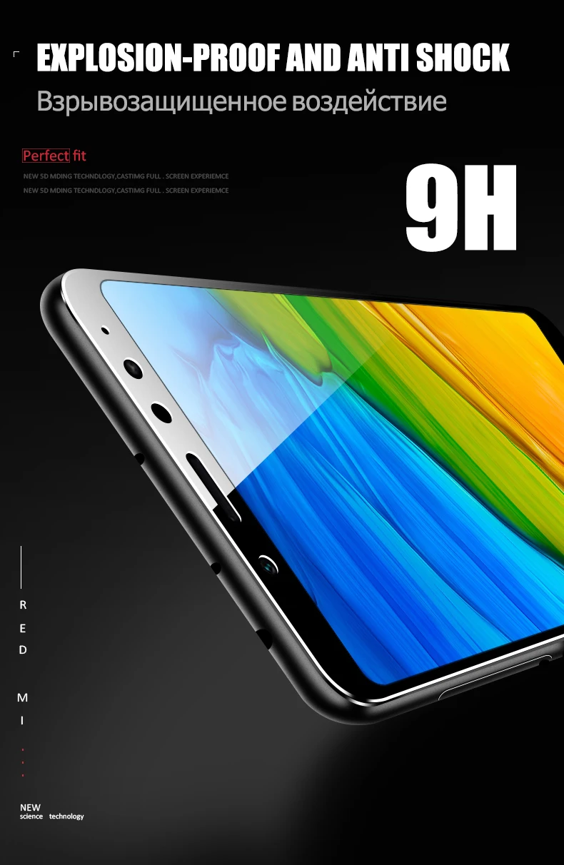 5D защитная пленка из закаленного стекла для Xiaomi Redmi Note 7 6 5 Pro 4 4X Redmi 4X5 6A Защитная пленка для Redmi 6 Pro 7