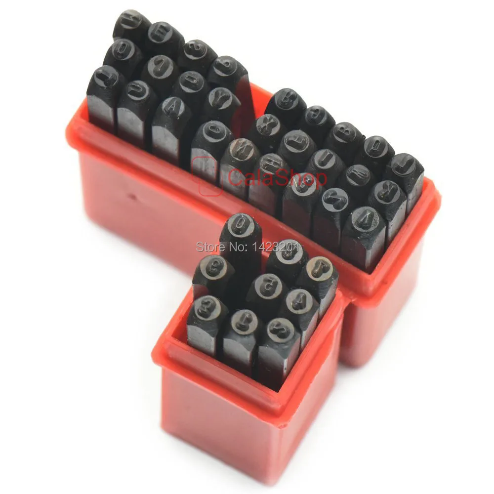 1 Set / Lot 2mm Steel Stamp Number Letter Die Punch Jewelers Set Metal