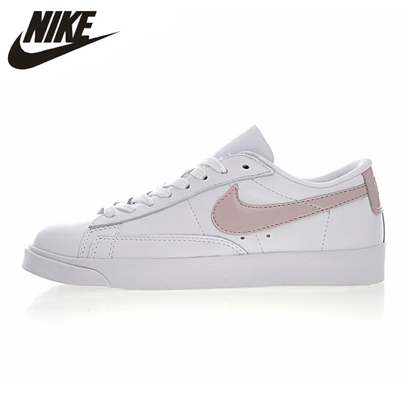 

Nike BLAZER LOW LE Women Skateboarding Shoes , White & Pink, Abrasion Breathable Resistant Lightweight AA3961 105