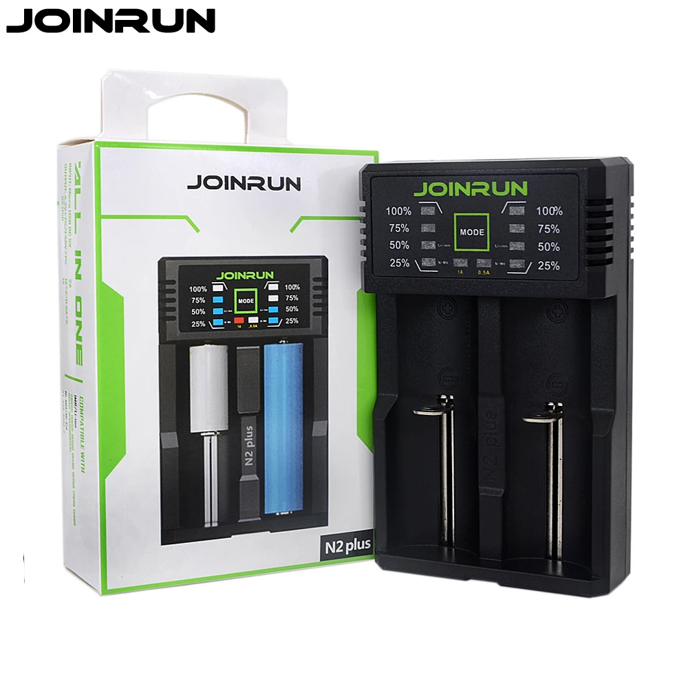 Joinrun N2 Plus 18650 Li ion зарядное устройство для Ion 14500 16340 26650 Ni MH CD AAA AA аккумуляторная
