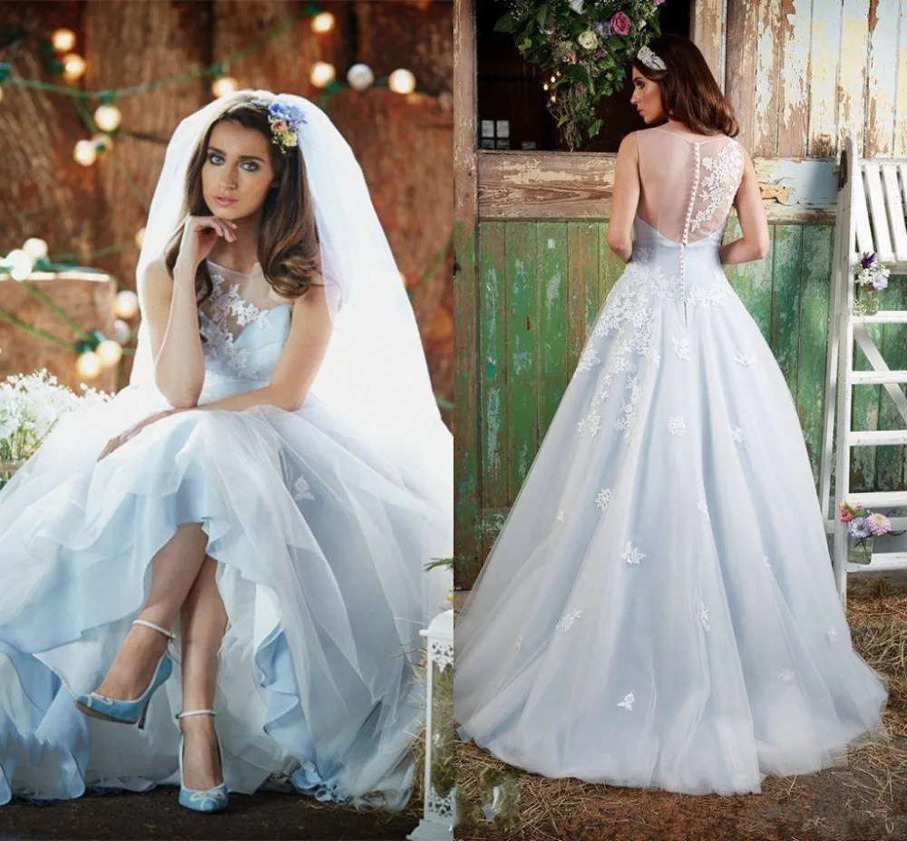 simple colored wedding dresses