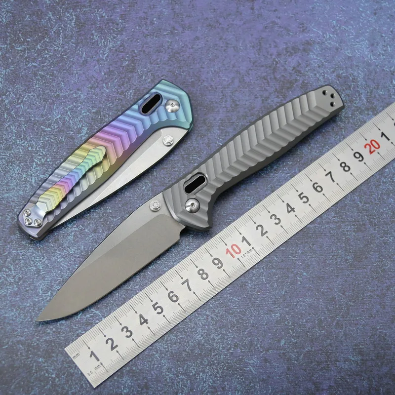 

KANEDEIIA 781 M390 Steel Titanium handle Foldable knife outdoor camping pocket Survival Hunting Kitchen Knives Utility EDC Tools