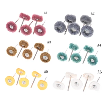 

5pcs Buffing Pad Brush 3mm Wheel Brush Rotary Tool Shank Nylon Grinding Head Abrasive For Dremel Accessories Buffing Polishing