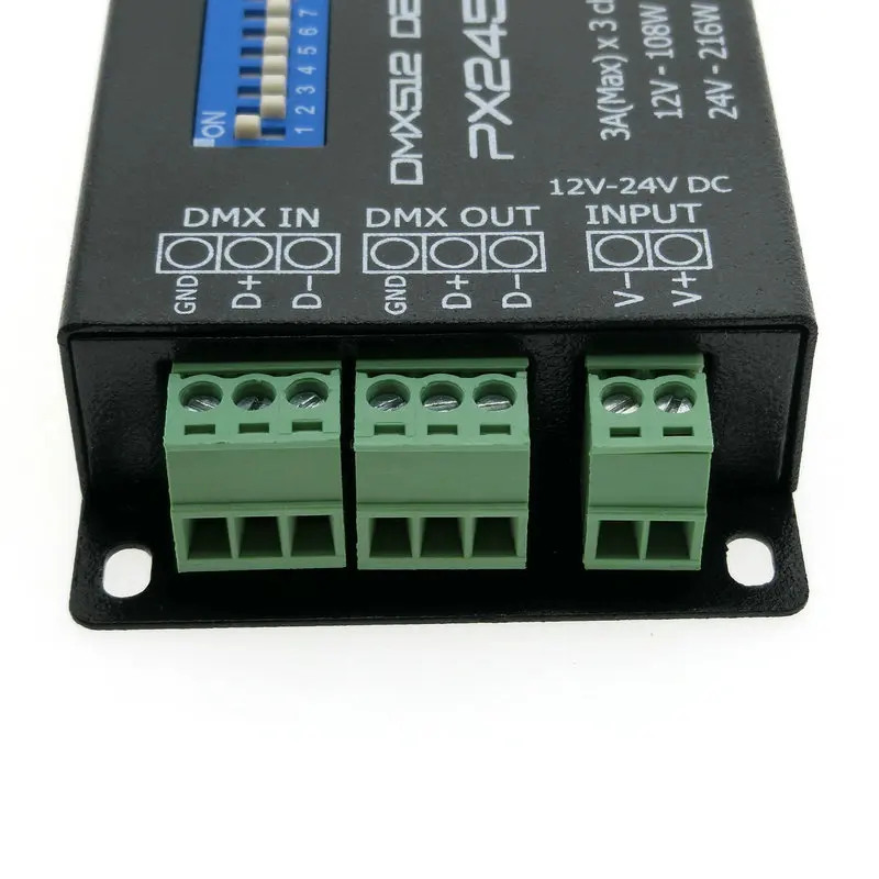 Драйвер декодера PX24506 DMX512 декодер 9 А DMX 512 контроллер усилителя 12 В постоянного