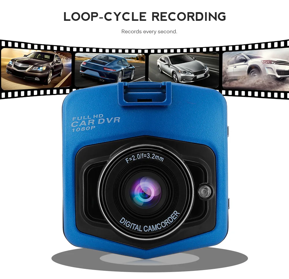 H400 HD Car Driving Recorder 170 Degree Lens / Parking Monitoring / G-sensor / Loop-cycle Recording 
