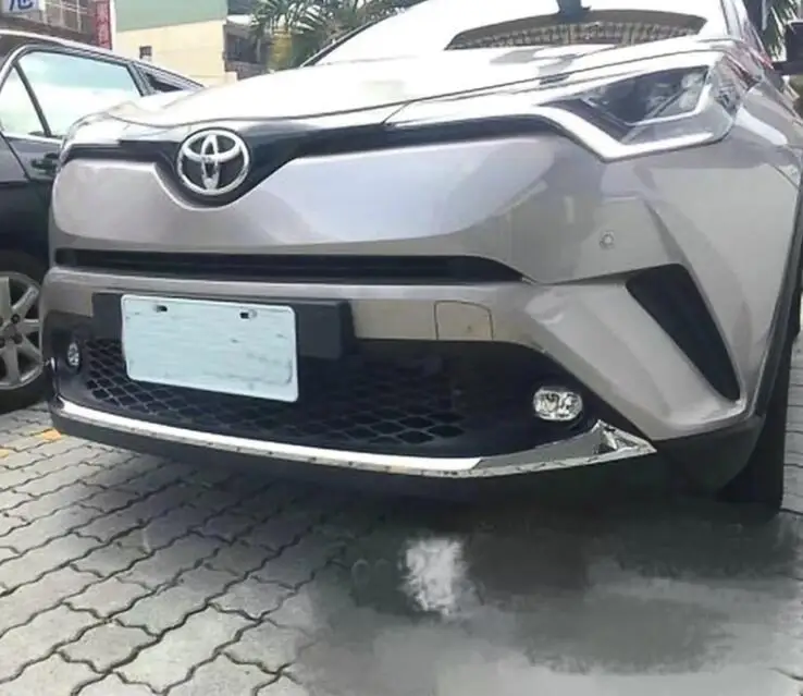 1 шт. хромированная накладка на передний бампер из АБС пластика для Toyota C HR CHR 2016 2018