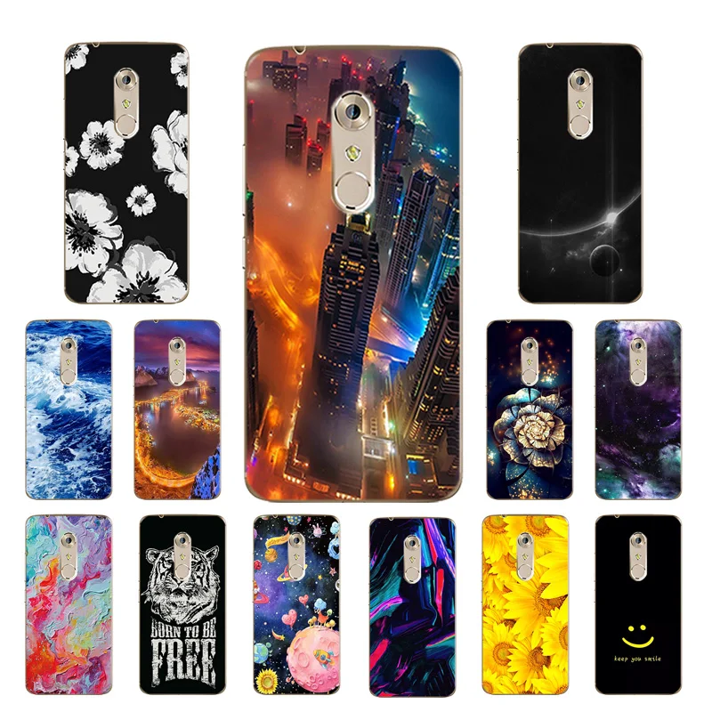 

for ZTE Axon 7 A2017 Cases Soft Silicone Billow Printing 5.5 inch Back Clear Cover Ultra Thin TPU for ZTE A2017 Phone Case