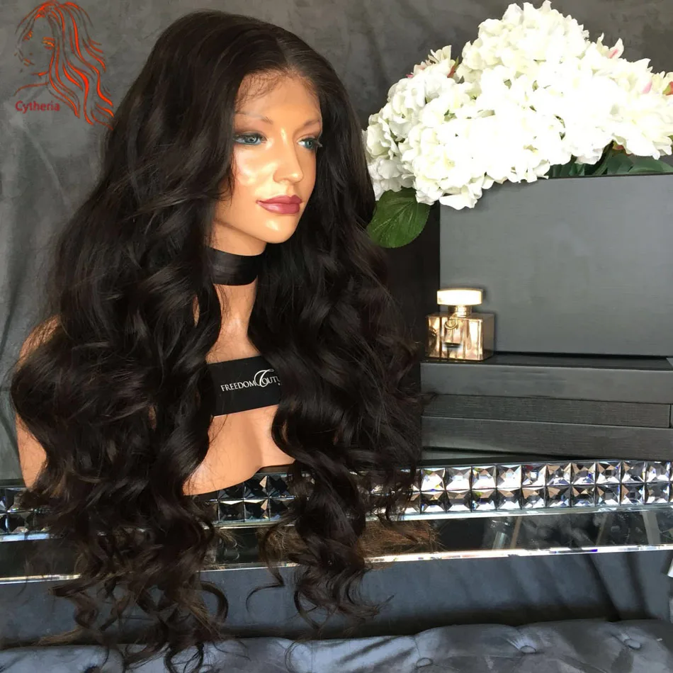 

Sexy Body Wave Full Lace Human Hair Wigs For Black Women 2016 Popular Brazilian Lace Front Wigs 180 Density Full lace Wigs