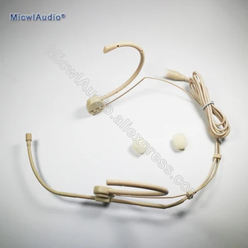 

Dual Earhook Headset Microphone For Sennheiser Shure Audio Technica AKG 3.5mm Lock Mipro Condenser Headworn Connector Separable