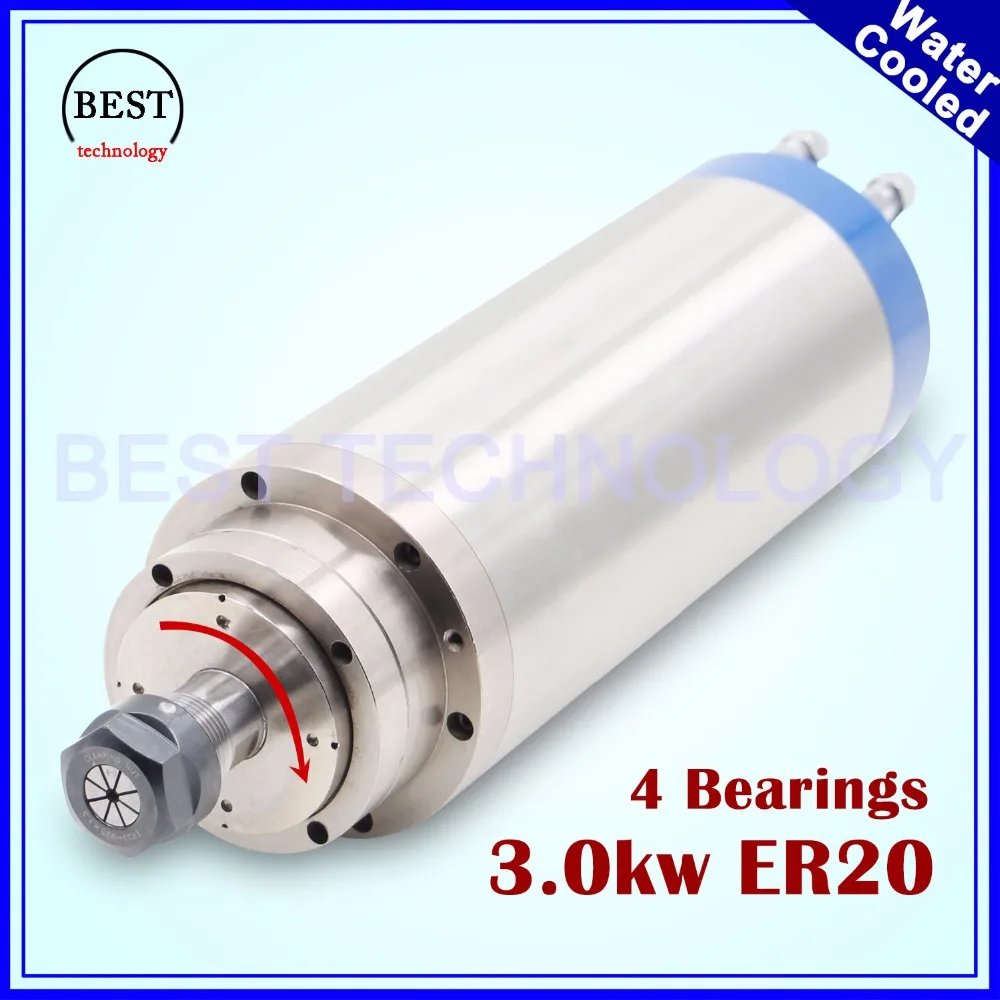 CNC stone working 220v ER20 3kw Water cooled spindle 3kw spindle motor