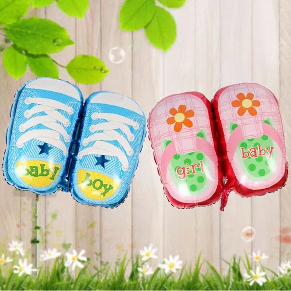 5 шт./лот большой детская обувь формировать фольгированные шары Baby Shower Декор Для мальчиков и девочек гелием воздушный шар День Рождения