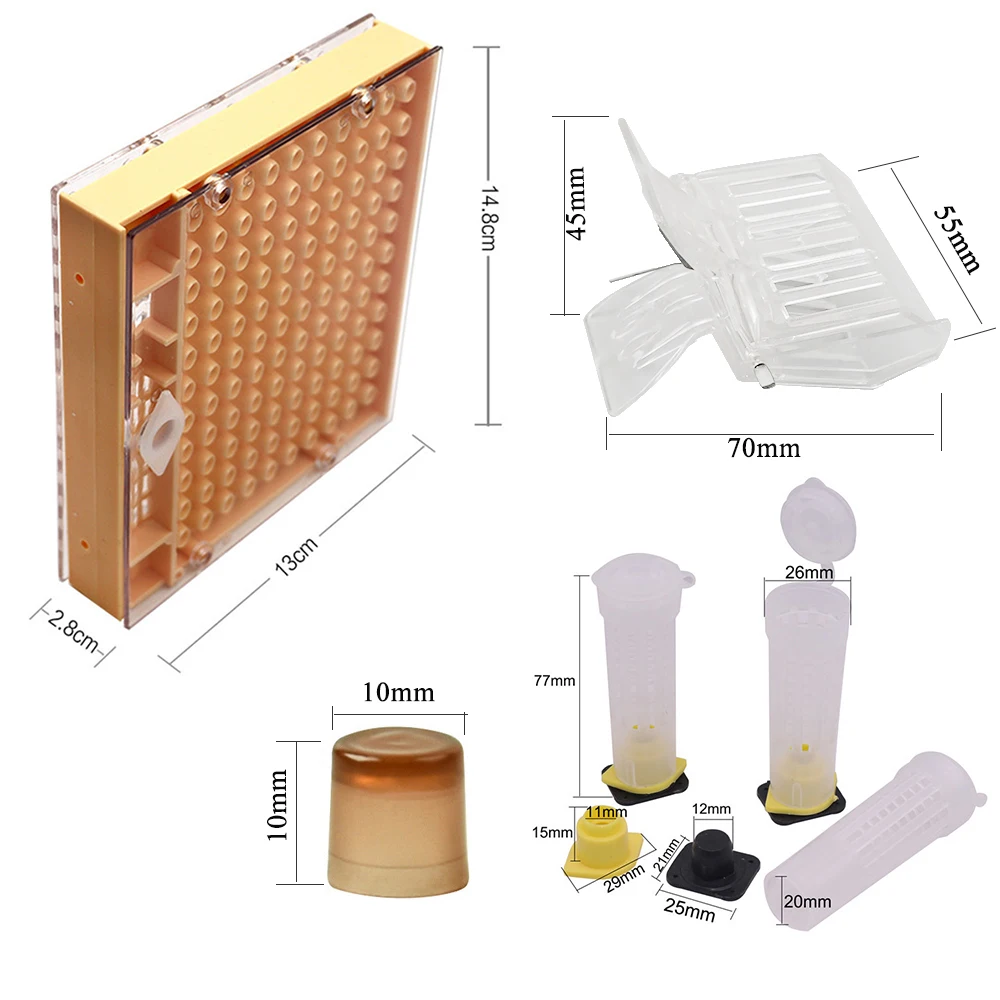 Полный комплект королевской системы для выращивания, пластиковая коробка для выращивания пчелы, пчелы, клетки, чашки, cupkit, клетка, инструменты для пчеловодства, поставщик