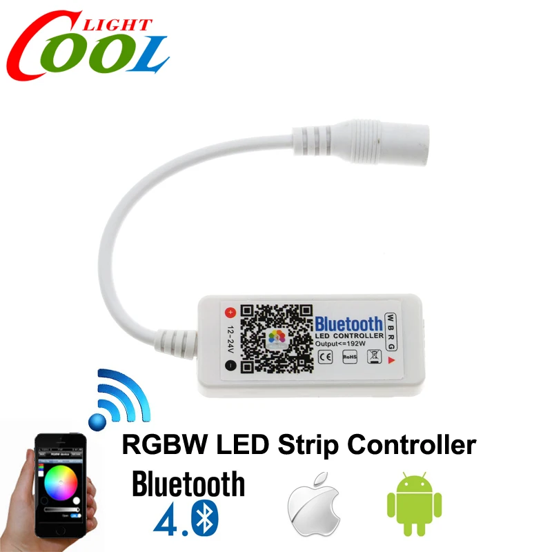 

Bluetooth LED RGB Controler DC 12-24V MIni Bluetooth RGBW LED Controller for RGB / RGBW LED Strip.