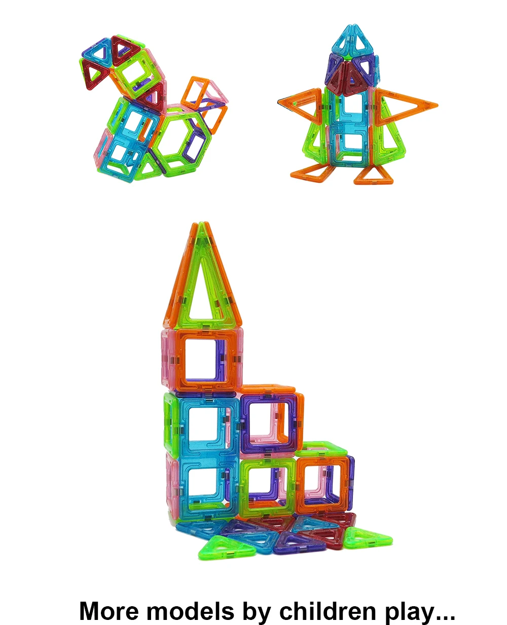 58 шт., 136 шт., магнитные блоки мини размера, дизайнерские строительные блоки, 3D модели, строительные блоки, детские развивающие игрушки