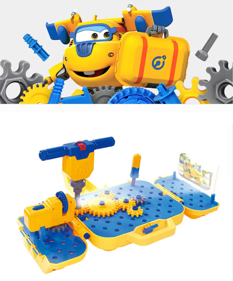 

Super wings toys Deformation Donnie Toolbox Airplane Robot Action Figures Super Wing Transformation Tool box toys for children