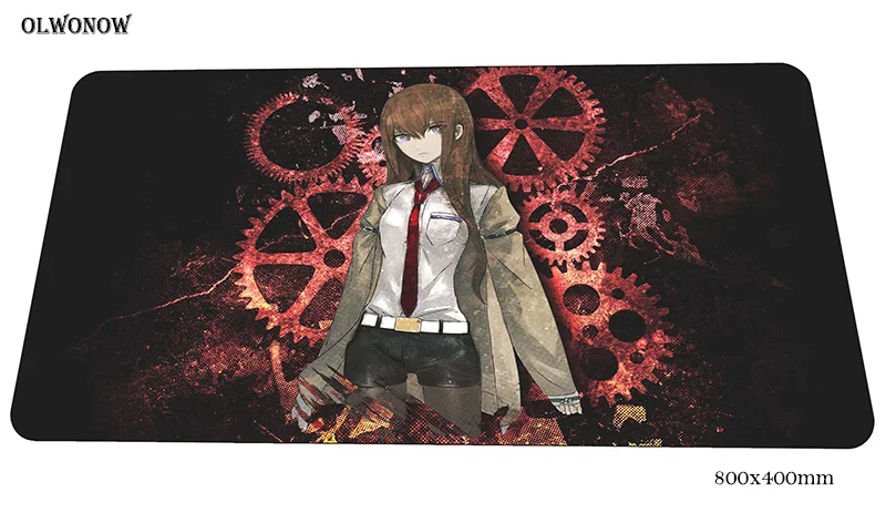 Steins Gate коврик для мыши геймер 80x40 см игровой мультфильм notbook стол коврики великолепные padmouse игры pc gamer S геймпад