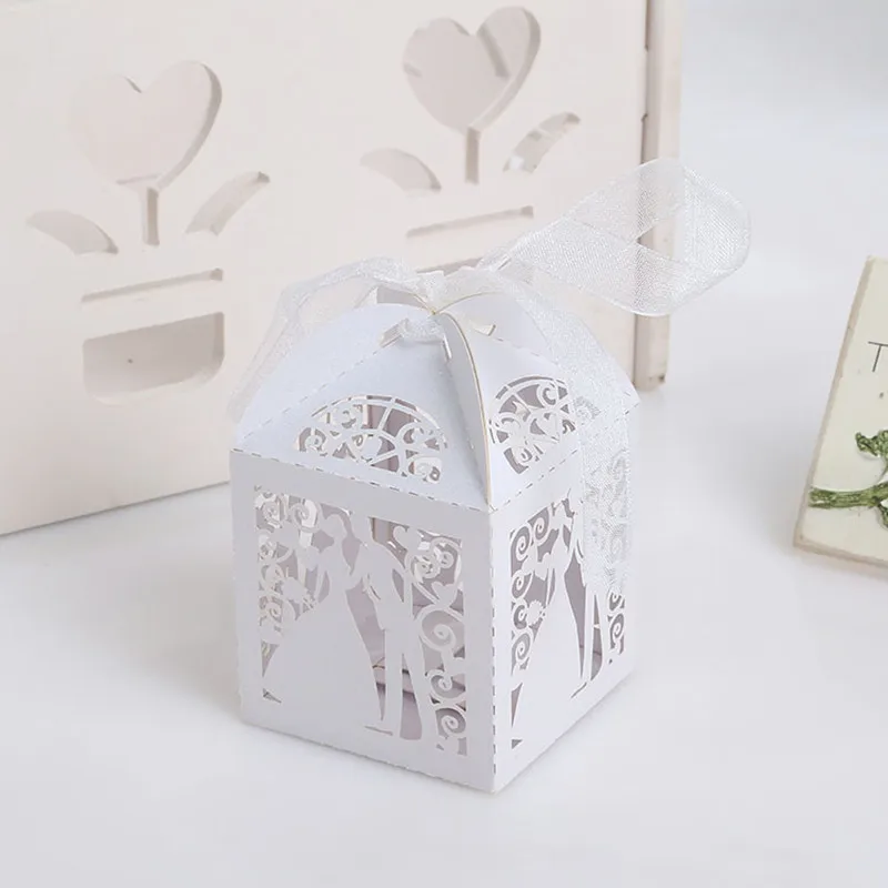 10 шт., Свадебная коробка с лазерной огранкой для невесты, коробка для конфет, Подарочная коробка принцессы для свадебной вечеринки, коробка для детского душа, декор для свадьбы