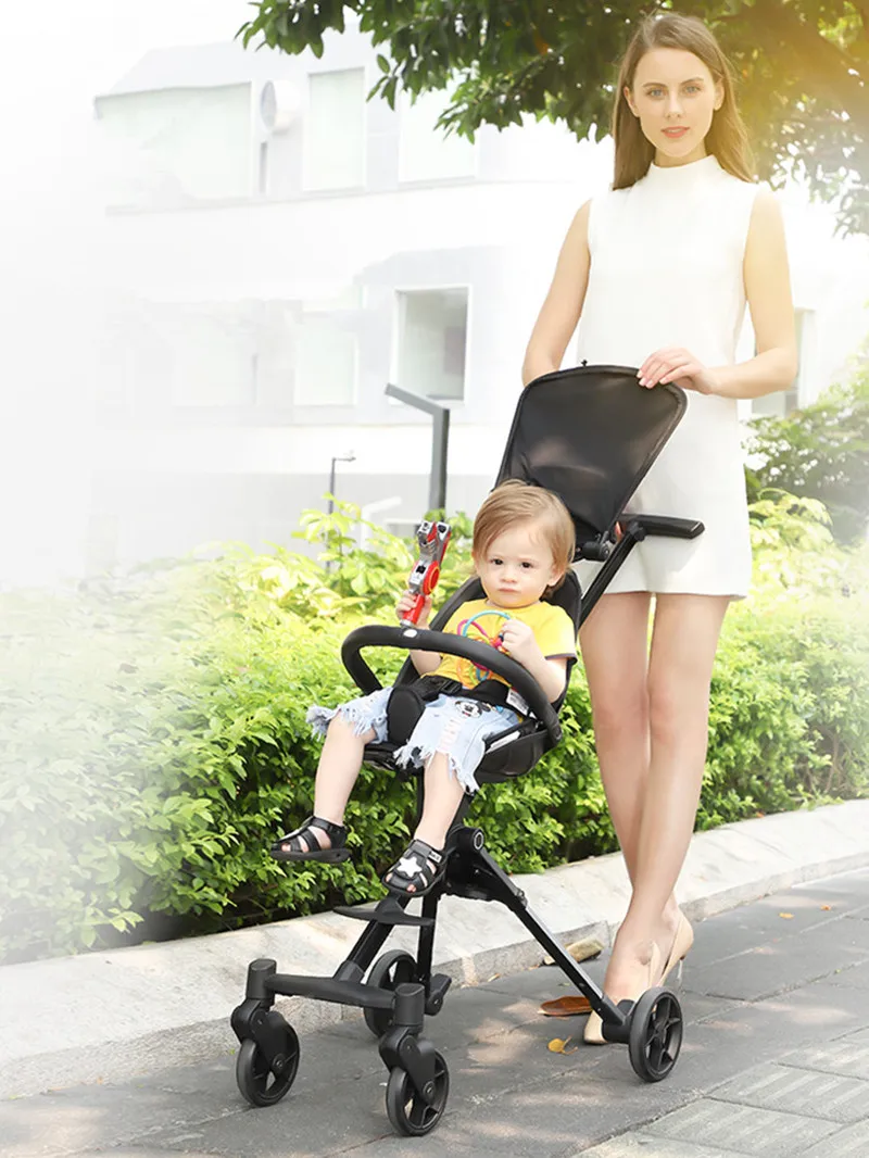 Детская коляска с высоким пейзажем, складная детская коляска на колесиках, легкая Двусторонняя детская коляска kinderwgen Triciclo Infantil