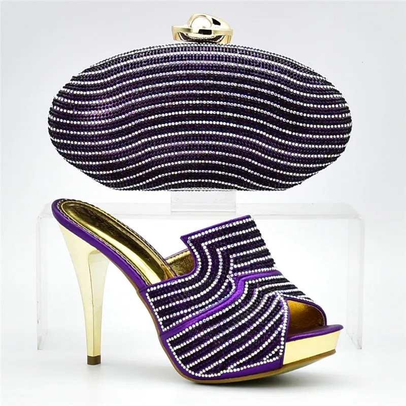 Diamantes Zapatos Imitación Boda Juego sliver La Moda Y Bolsa Zapato fuchsia De Con Conjuntos Nueva purple Italiano gold black A Blue Conjunto Africana Adornado Bolso Ozpwq5x5CP