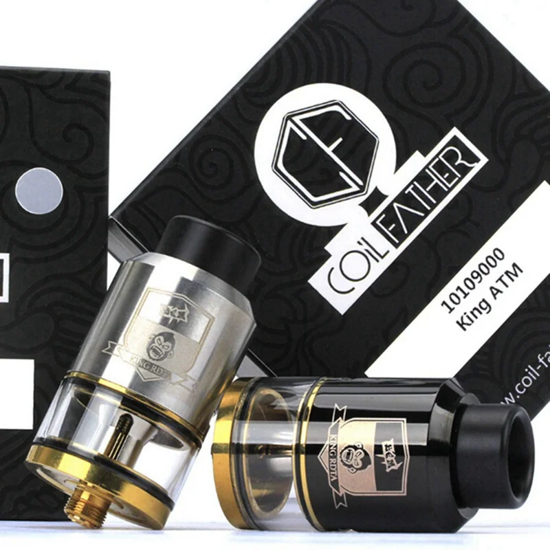 

Coil Father King RDTA Style 810 RDA RTA 3.5ml Capacity 25mm Vaporizer Tank For Electronic Cigarette Box Mod Hookah Vape Atomizer