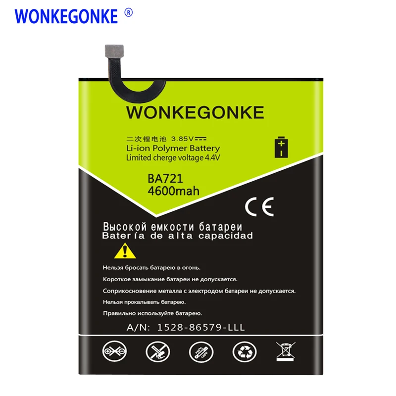 

WONKEGONKE For Meizu meilan note 6 BA721 battery M6 Note cell phone battery M721Q battery BA721 battery