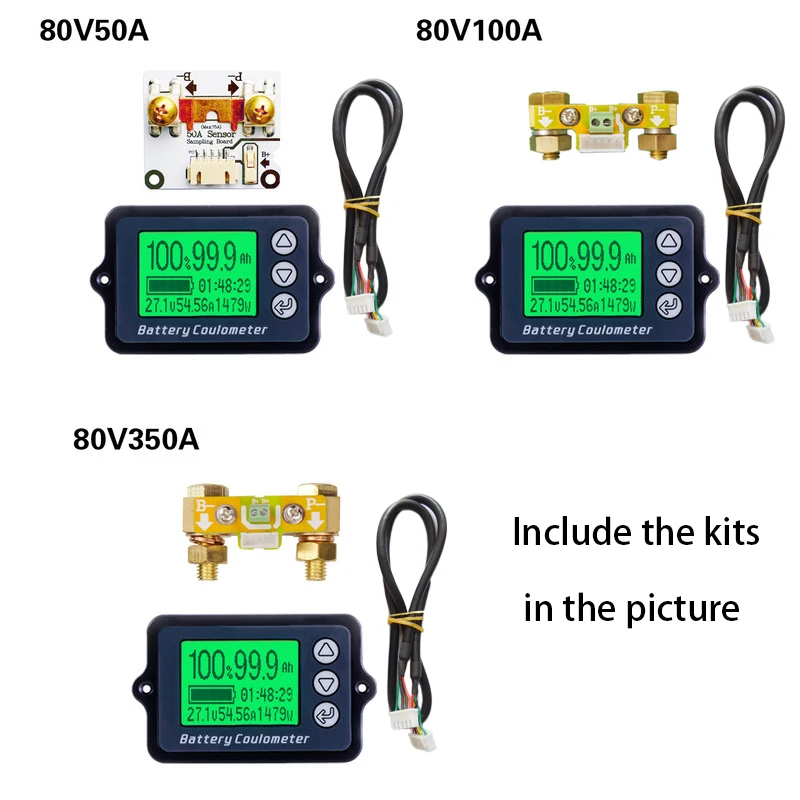 DC8-80V 50A 100A 350A TK15 тестер батареи кулонометр счетчик кулонометр индикатор емкости детектор LiFePo тестер кулонометра