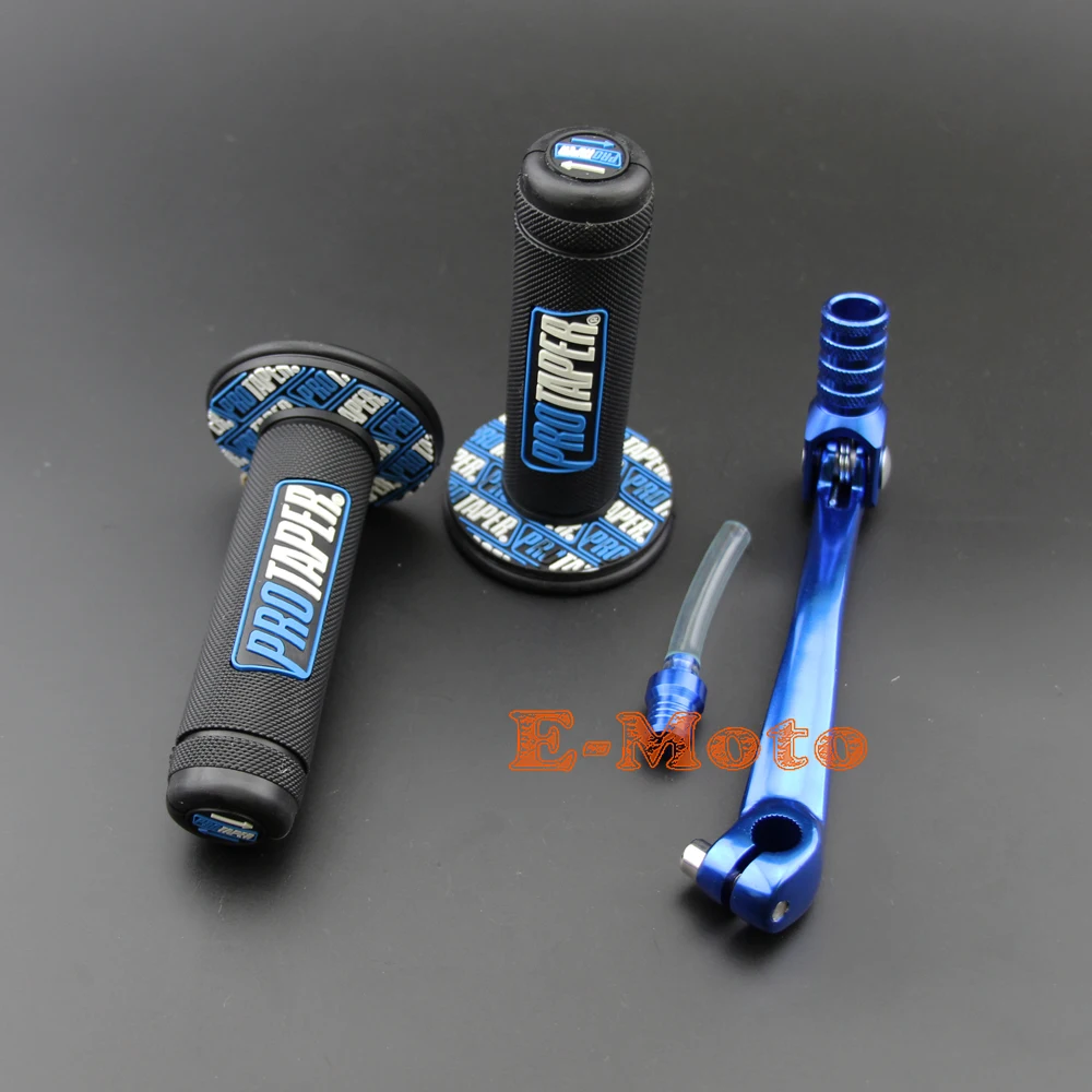 MX Dirt Pit bike Blue 7/8'' Cross Pro Taper Throttle Grip Grips