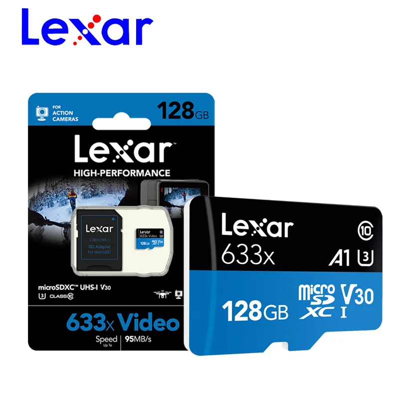 Lexar micro sd карта памяти 32 Гб 64 128 ГБ 256 512 SDXC SDHC 95 м 80 U1 U3 V10 4K Microsd флэш TF/sd Бесплатная