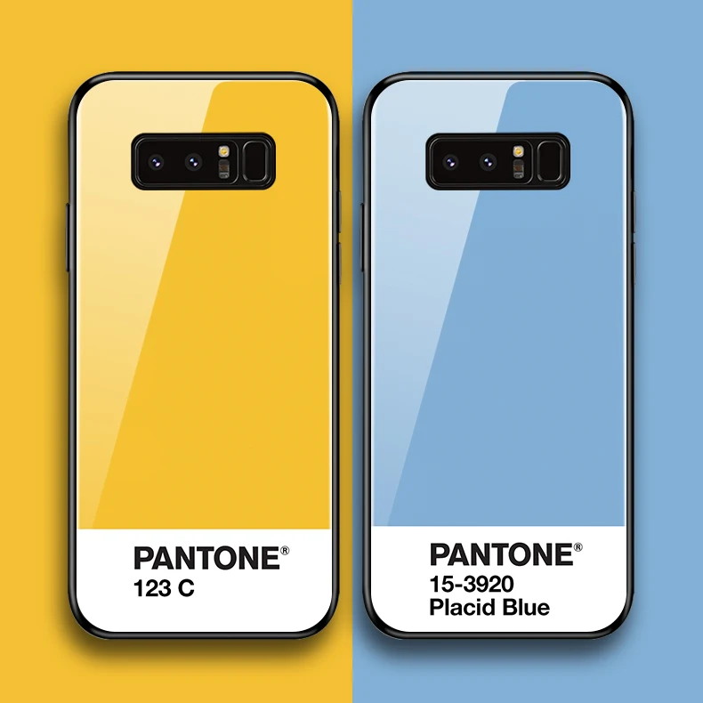 Новые Pantone для samsung S8 S8plus S9 S9plus note8 note9 S10 S10plus Цвет закаленное стекло чехол для телефона