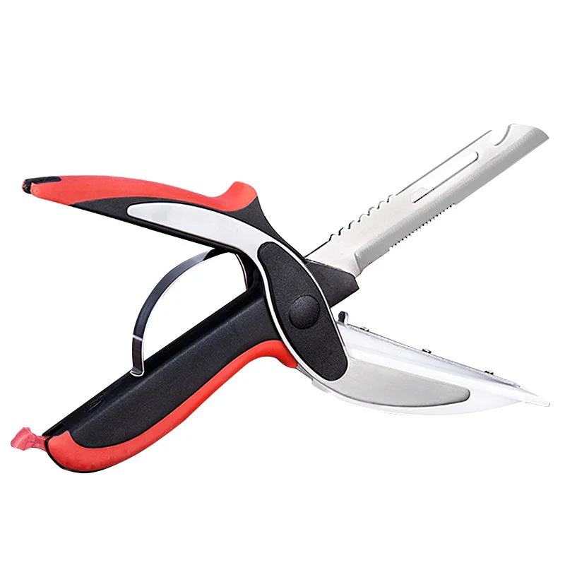 

Stainless Steel Kitchen Scissors Kitchen Shears with Chef Knife Cutting Board Fish Scaler Multi-purpose Cutter Food Chopper