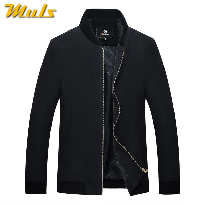 

Drop Shipping Autumn Mens Jacket Spring Male jackets Coat Men Stand Collar Father Jacket Outerwear MuLs Brand Blue Black Green