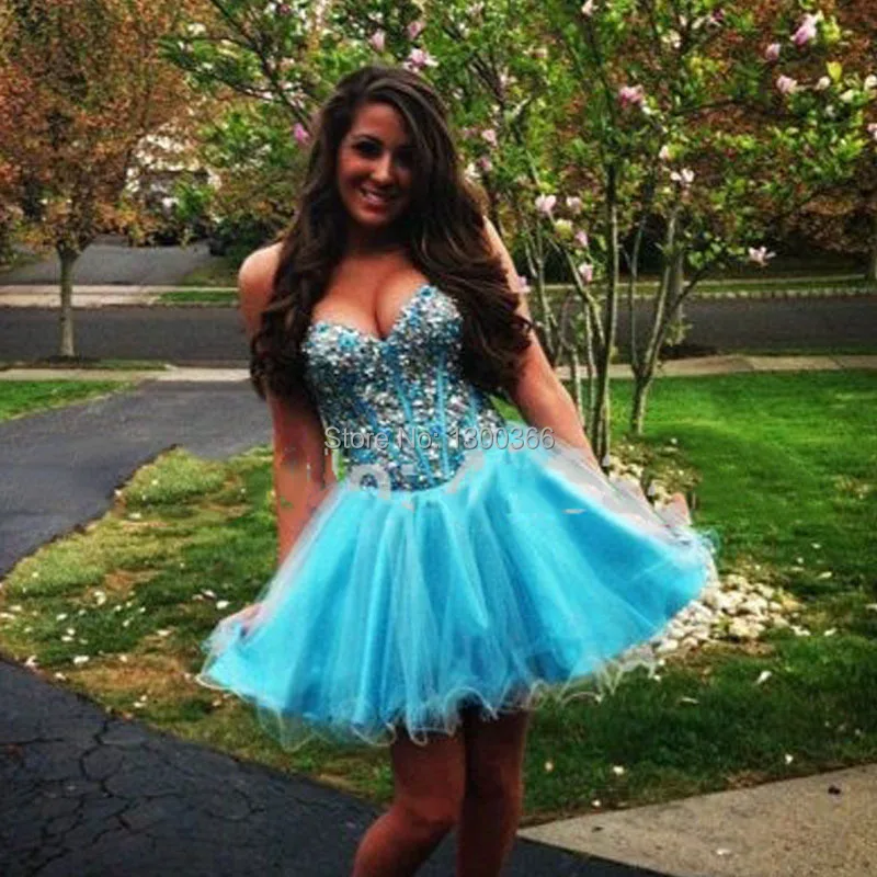 Cute Blue Short Dresses for Girls