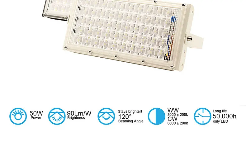 Levou ao ar Iluminação do Jardim Luz de Inundação Livre Holofotes Refletor Holofote Ip66 50 w Lâmpada da Arruela da Parede Impermeável 220 v Smd 5 Cheap Holofotes