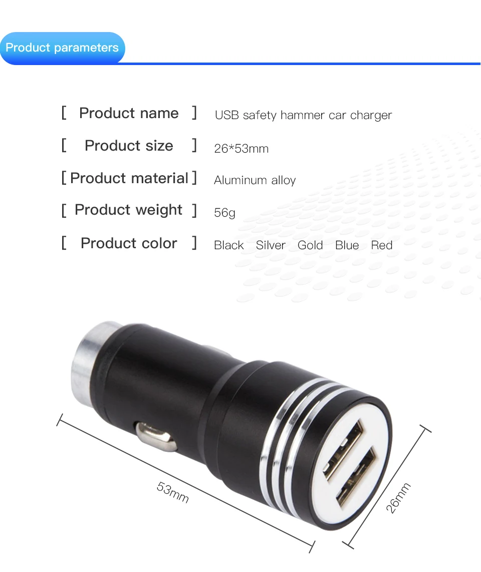 Двойной зарядное устройство USB для мобильного телефона Зарядное устройство адаптер Авто быстрой зарядки для samsung S8 iPhone 7 huawei Redmi дорожное автомобильное зарядное устройство