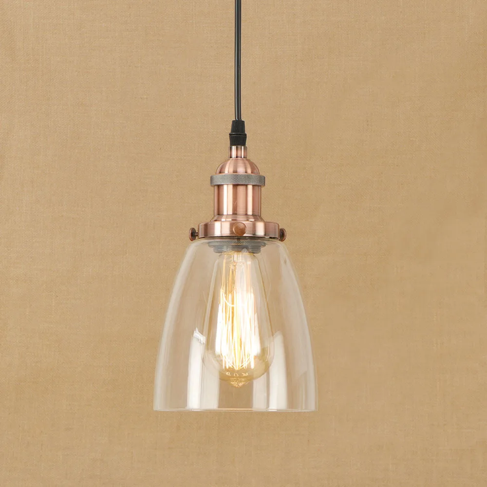 Buy Vintage Loft Small Iron Cear Glass Lampshade