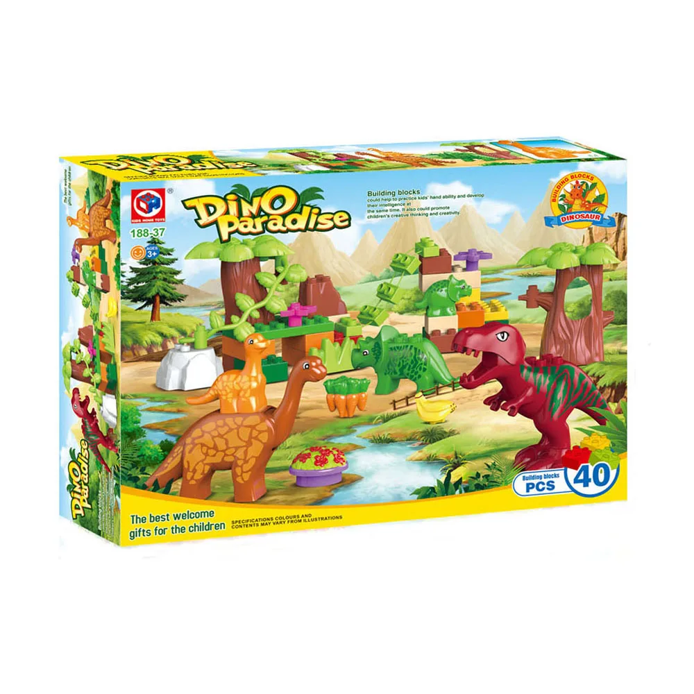 Для выведения токсинов 40 шт Duplos из фильма Парк Юрского периода Dino Valley большие